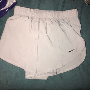 Grey nike running shorts